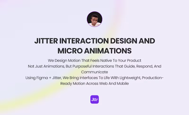 Cover image for Jitter Interaction Design and Micro Animations
