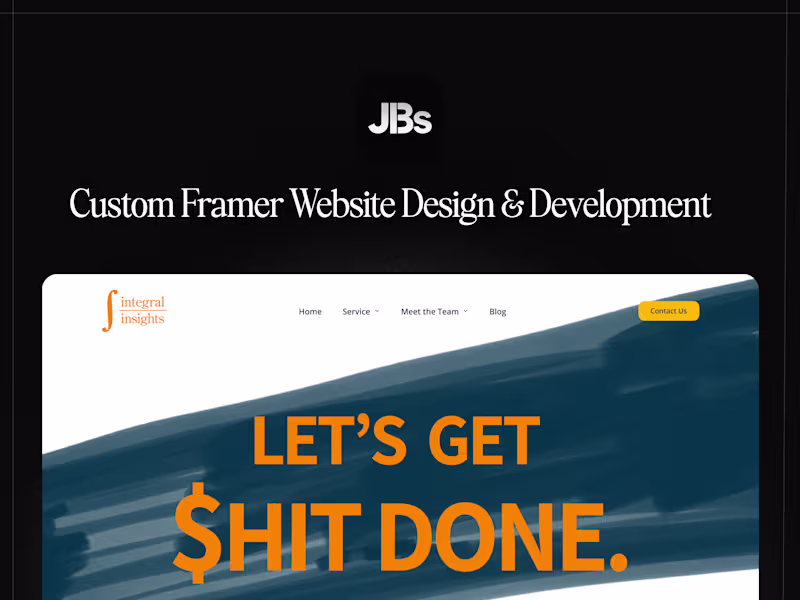 Cover image for Custom Framer Website Design & Development (Multi-Page)