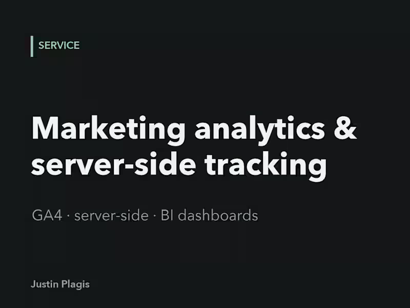 Cover image for Marketing Data Analytics & Server-side tracking specialist
