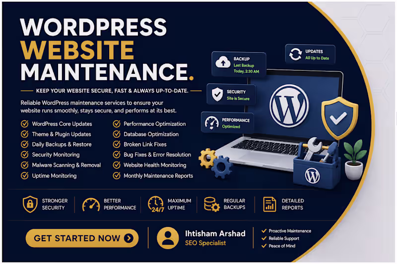 Cover image for You Will Get WordPress Site Monthly Maintenance & Updates