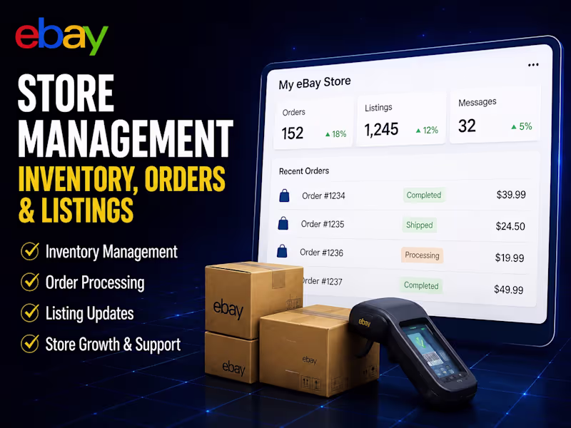 Cover image for eBay Seller Hub Management (End-to-End)