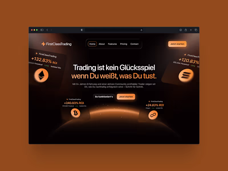 Cover image for Landing Page Design for FirstClass Trading