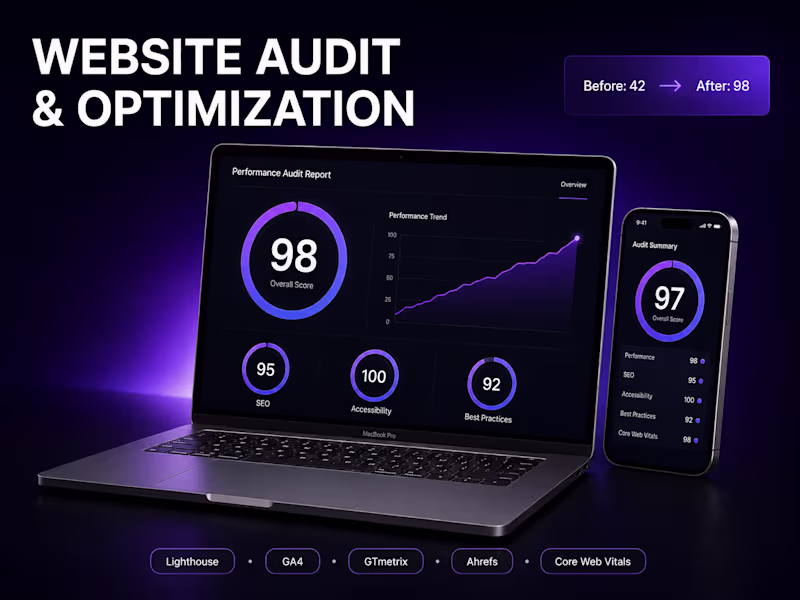 Cover image for Website Audit & Optimization Report (Performance + SEO + UX)