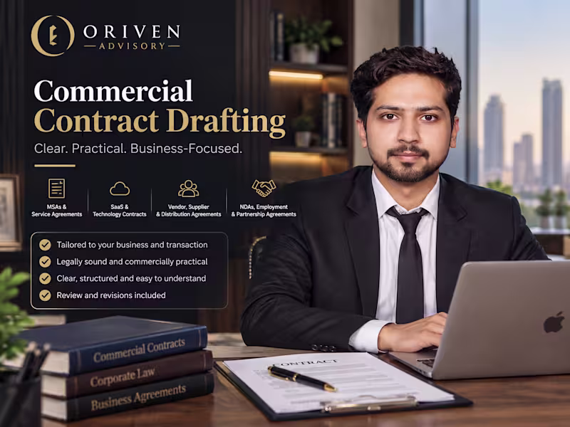 Cover image for Commercial Contract Drafting & Agreement Preparation