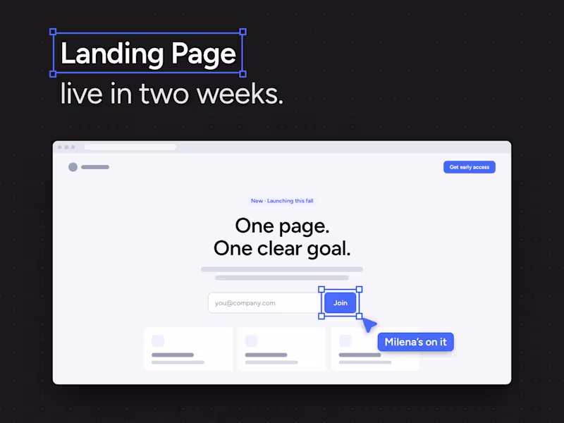 Cover image for Landing Page Design & Build | Live in Two Weeks