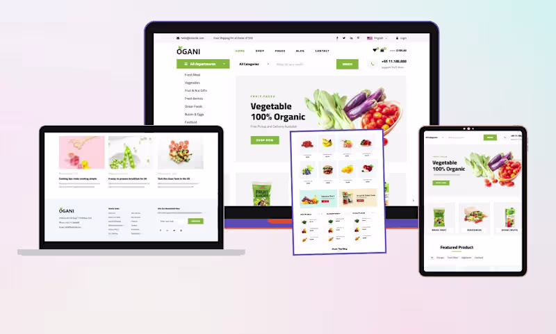 Cover image for organic ecommerce website