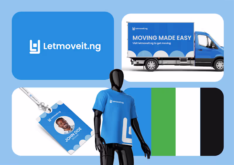 Cover image for Redesigned http://letmoveit.ng brand & booking