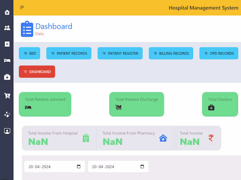Cover image for Hospitam Management System