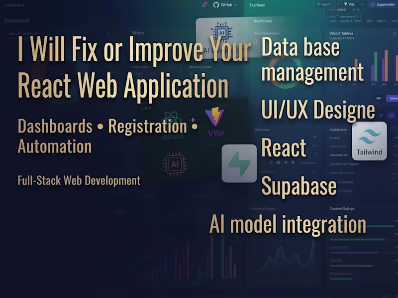 Cover image for I Will Fix or Improve Your React Web Application