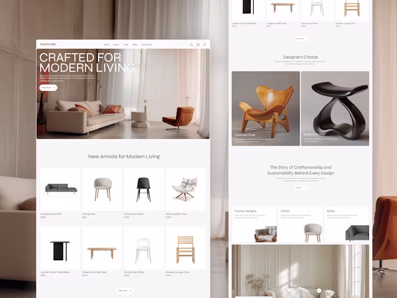 Cover image for Novo furniture (Website design)