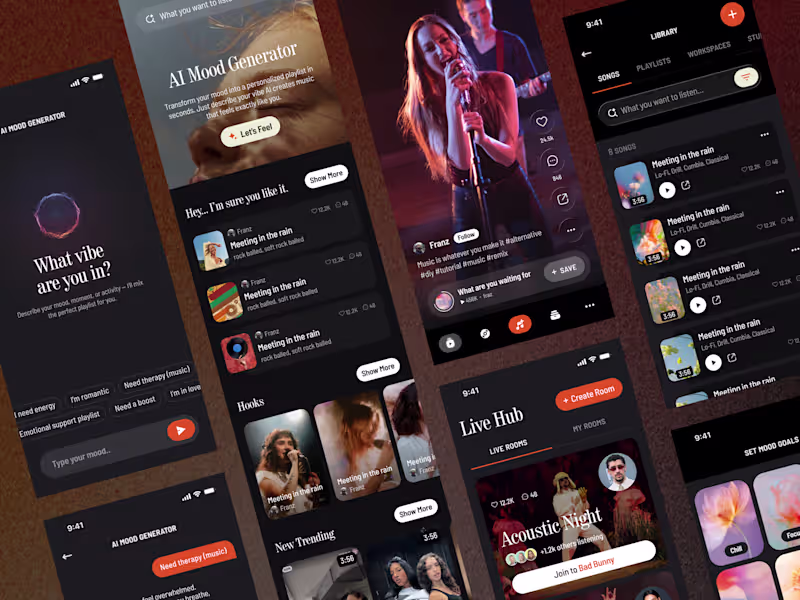 Cover image for AI-Driven Music App Concept 🎧 Exploring how AI can turn hum...