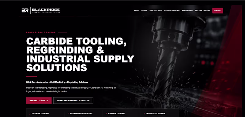 Cover image for BLACKRIDGE TOOLING LLC – Industrial B2B Website & Technical SEO