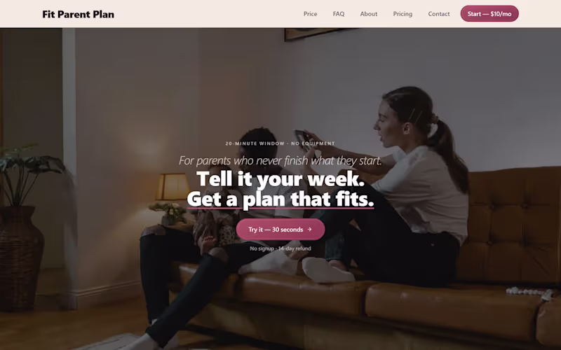 Cover image for Fit Parent Plan — AI