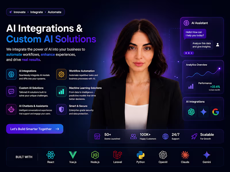 Cover image for AI Integrations & Custom AI Solutions