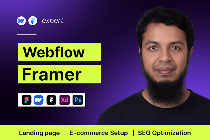 Cover image for Webflow & Framer website design and development