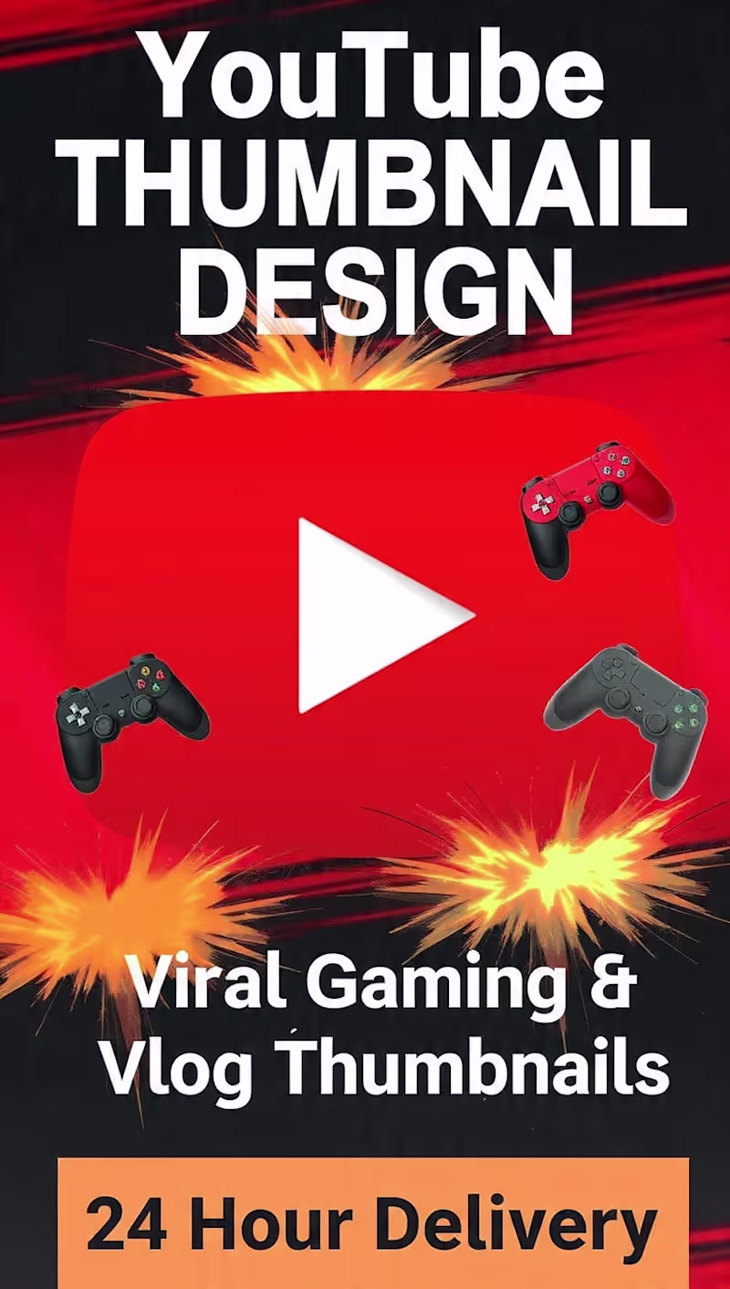 Cover image for I will design viral YouTube Thumbnail for Gaming & Vlog