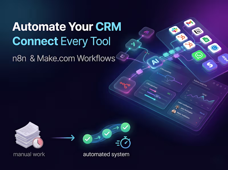 Cover image for  Automate your CRM and connect your business tools using n8n.