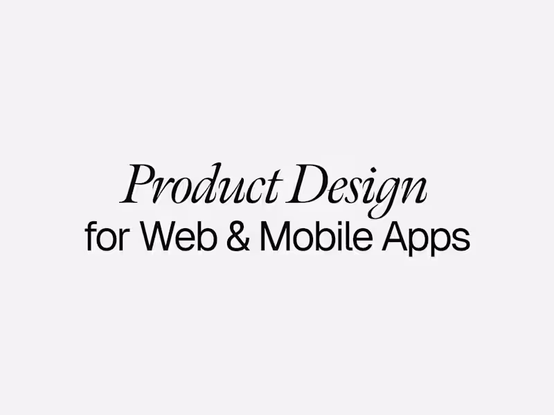 Cover image for Product Design for Web & Mobile Apps