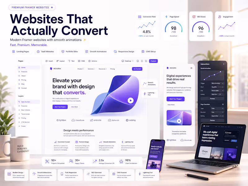 Cover image for Framer Website — Stunning, Fast & Modern ✨