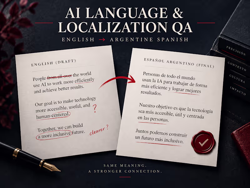 Cover image for AI Language & Localization QA: English to ES-AR