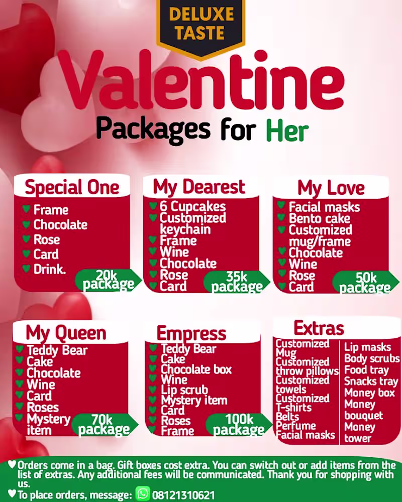 Cover image for Valentine Package Flyer Design for a Food Solopreneur 