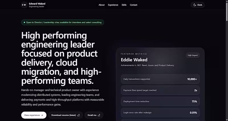 Cover image for Personal Portfolio & Resume Site