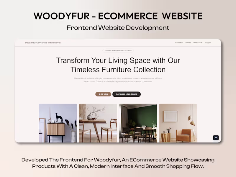 Cover image for Woodyfur Ecommerce Platform Development
