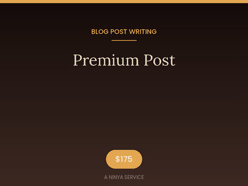 Cover image for Blog Post Writing — Premium