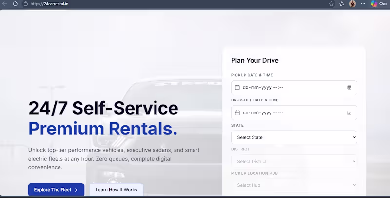 Cover image for 24CarRental is a self-service vehicle