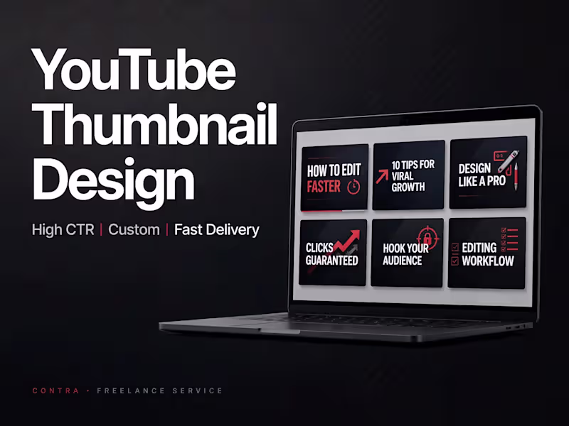 Cover image for I Will Design Viral YouTube Thumbnails in 12 Hours