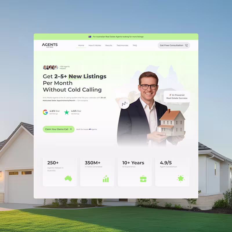 Cover image for Real Estate Website Redesign for Lead Generation Agent