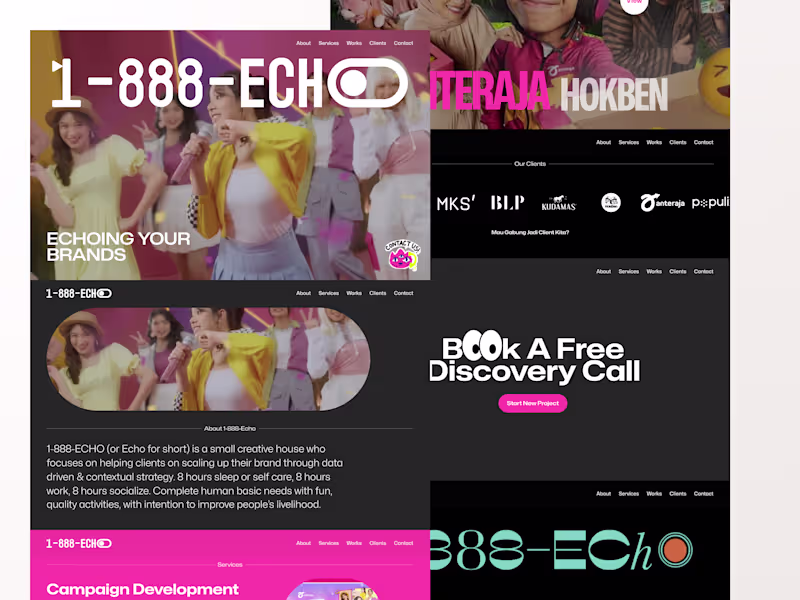 Cover image for 1-888-ECHO - Agency Landing Page
