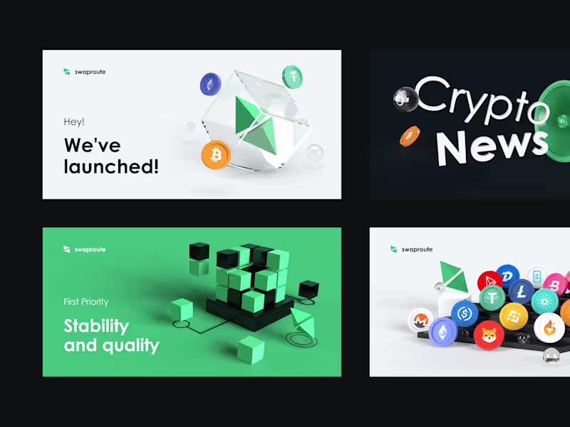 Cover image for SwapRoute. Crypto Banner Design