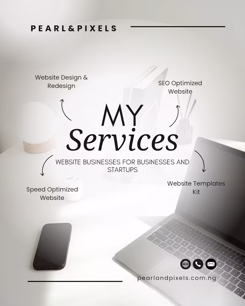 Cover image for Pearl&Pixels || Website Design Services
