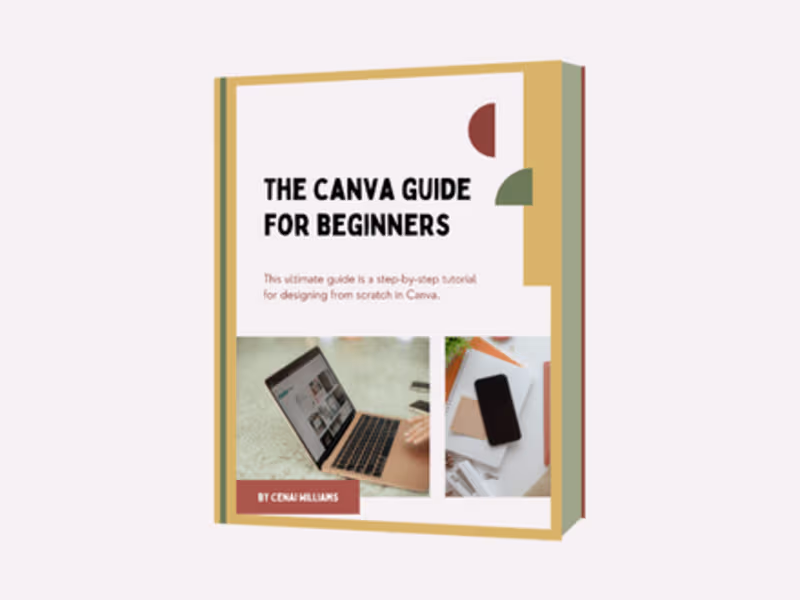 Cover image for The Canva Guide For Beginners Ebook 
