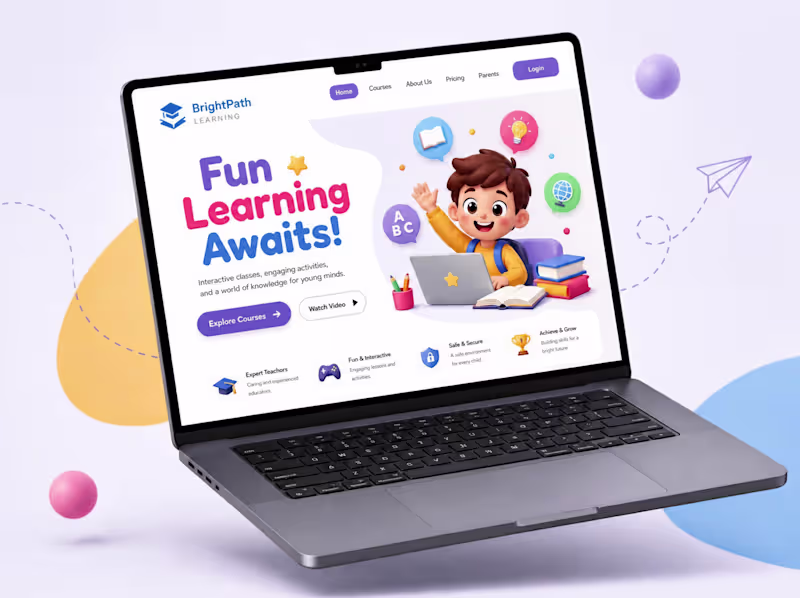 Cover image for e-Learning online course website