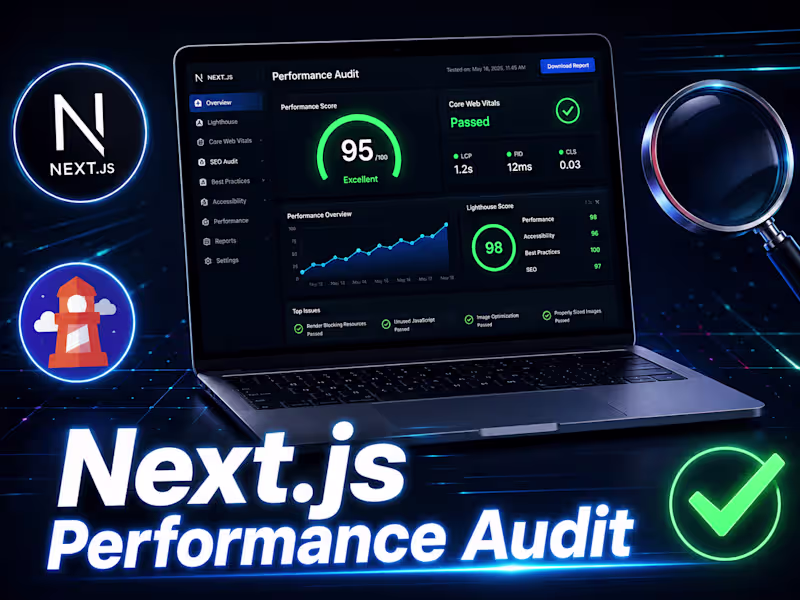 Cover image for Next.js Performance & SEO Audit – Speed, Core Web Vitals