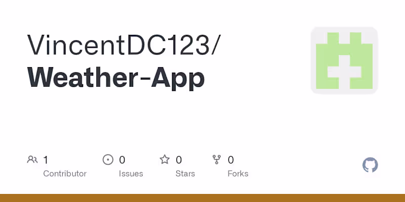 Cover image for GitHub - VincentDC123/Weather-App