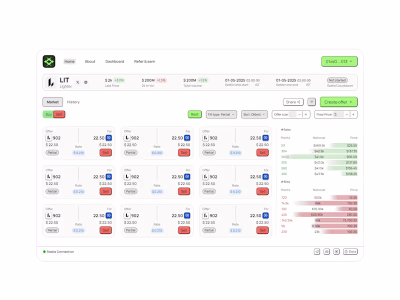 Cover image for Crypto Points Pre-Market Trading Platform Design