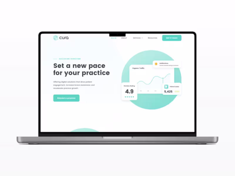 Cover image for Cura Marketing Website