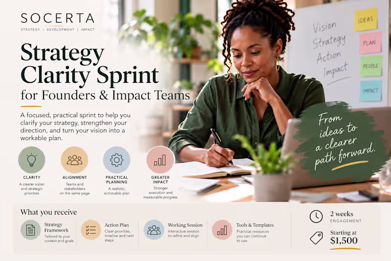 Cover image for Strategy Clarity Sprint for Founders & Impact Teams
