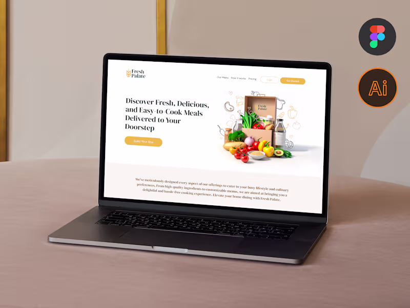 Cover image for Fresh Palate Meal Kit Website + Branding :: Behance