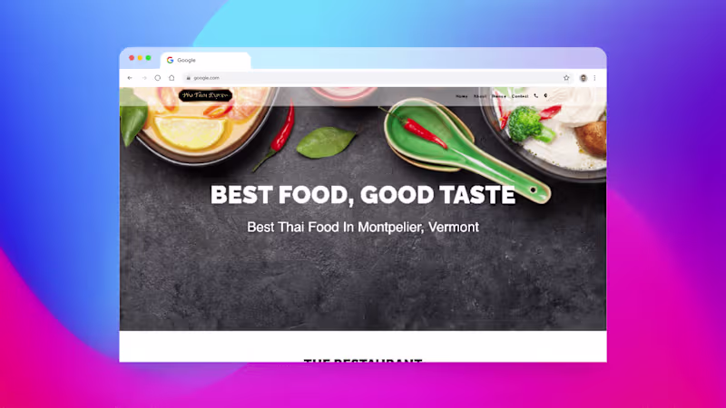 Cover image for Pho Thai Express : Restaurant Website