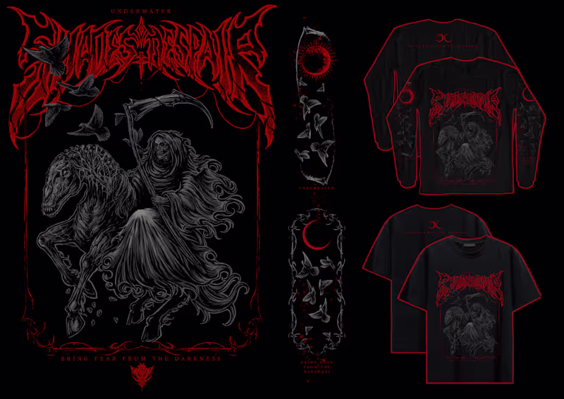 Cover image for Draw dark art illustration for Album cover, T-shirt design, etc