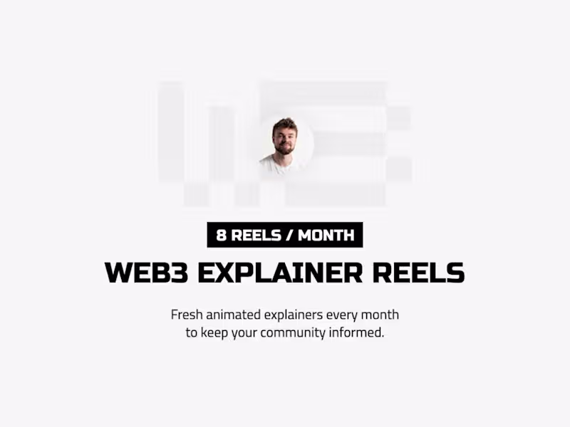 Cover image for Web3 Explainer Reels - Monthly (8 reels a month)