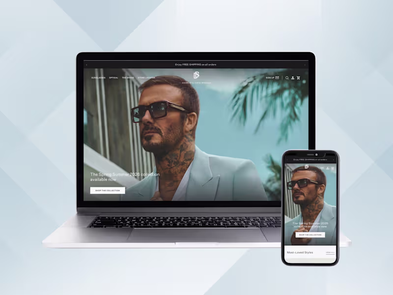 Cover image for Luxury Shopify Plus for David Beckham Eyewear