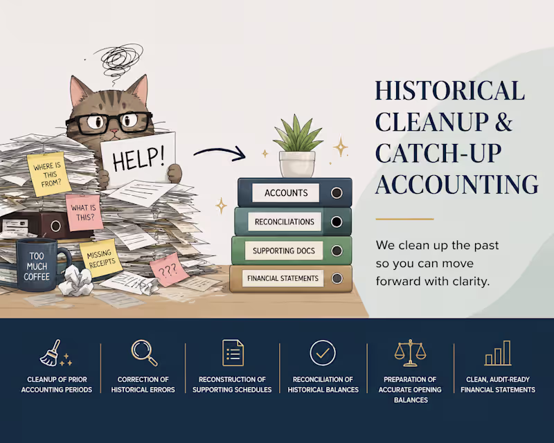 Cover image for Historical Cleanup & Catch-Up Accounting
