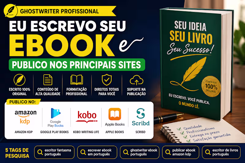 Cover image for A professional Portuguese book writer