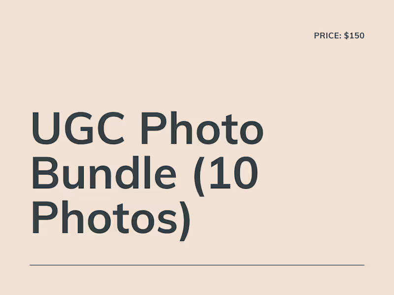Cover image for UGC Photo Bundle (10 Photos)