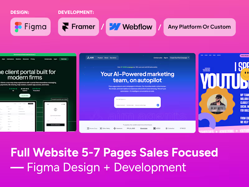 Cover image for High-Converting 5–7 Page Website Design & Development